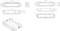 Technical drawing of rectangular LED luminaires with multiple views, dimensions, and mounting hole indications.