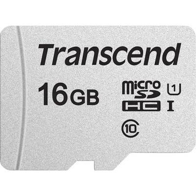 Transcend Premium 300S microSDHC card  16 GB Class 10, UHS-I, UHS-Class 1 incl. SD adapter