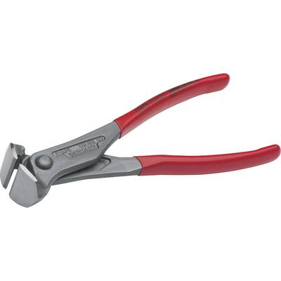 Red side-cutting wire stripping pliers with two handles, suitable for cutting and stripping cables.