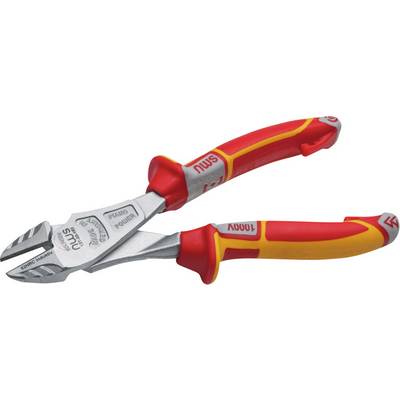 Red and yellow insulated pliers with metal tips, suitable for live electrical work. Robust and ergonomically shaped for tradespeople.