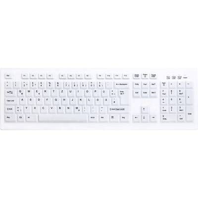 Active Key AK-C8100F Medical Key USB Antibacterial keyboard German, QWERTZ White Silicone cover, Suitable for DGHM/VAH s