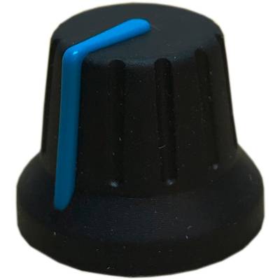 PSP 49009-BL 49009-BL Control knob + hand Black, Blue (Ø x H) 18.8 mm x 15.24 mm 1 pc(s) 