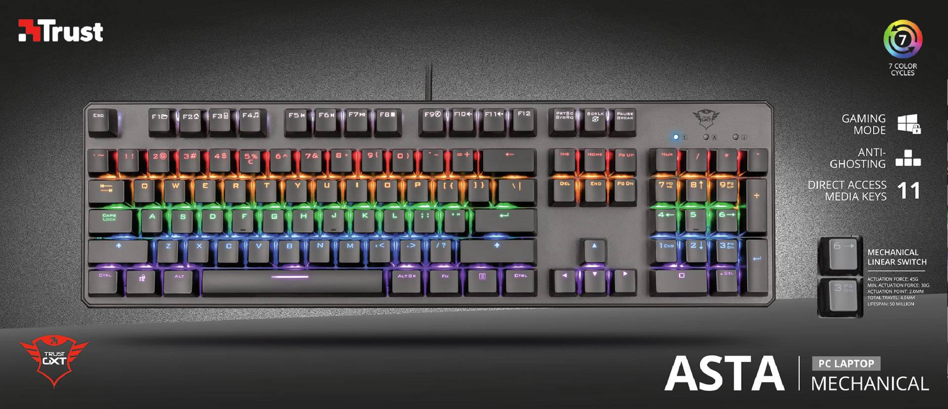 gxt 865 asta mechanical keyboard