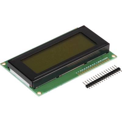 A green 16x2 character LCD display without backlighting, with a matching connector for the contacts lying beside it.