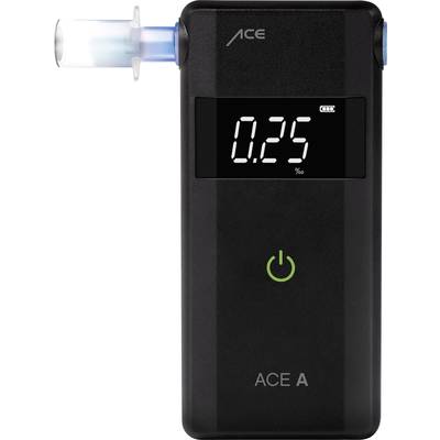 ACE A Breathalyser Black 0 up to 4 ‰ Selectable SI units, Alarm, Incl. display, Countdown function