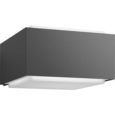 A modern, angular ceiling light in dark grey, which emits indirect downward lighting. Ideal for contemporary interiors.