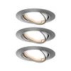 Paulmann 93421 Base Flush mount light 3-piece set LED (monochrome) LED 15 W Iron (brushed)
