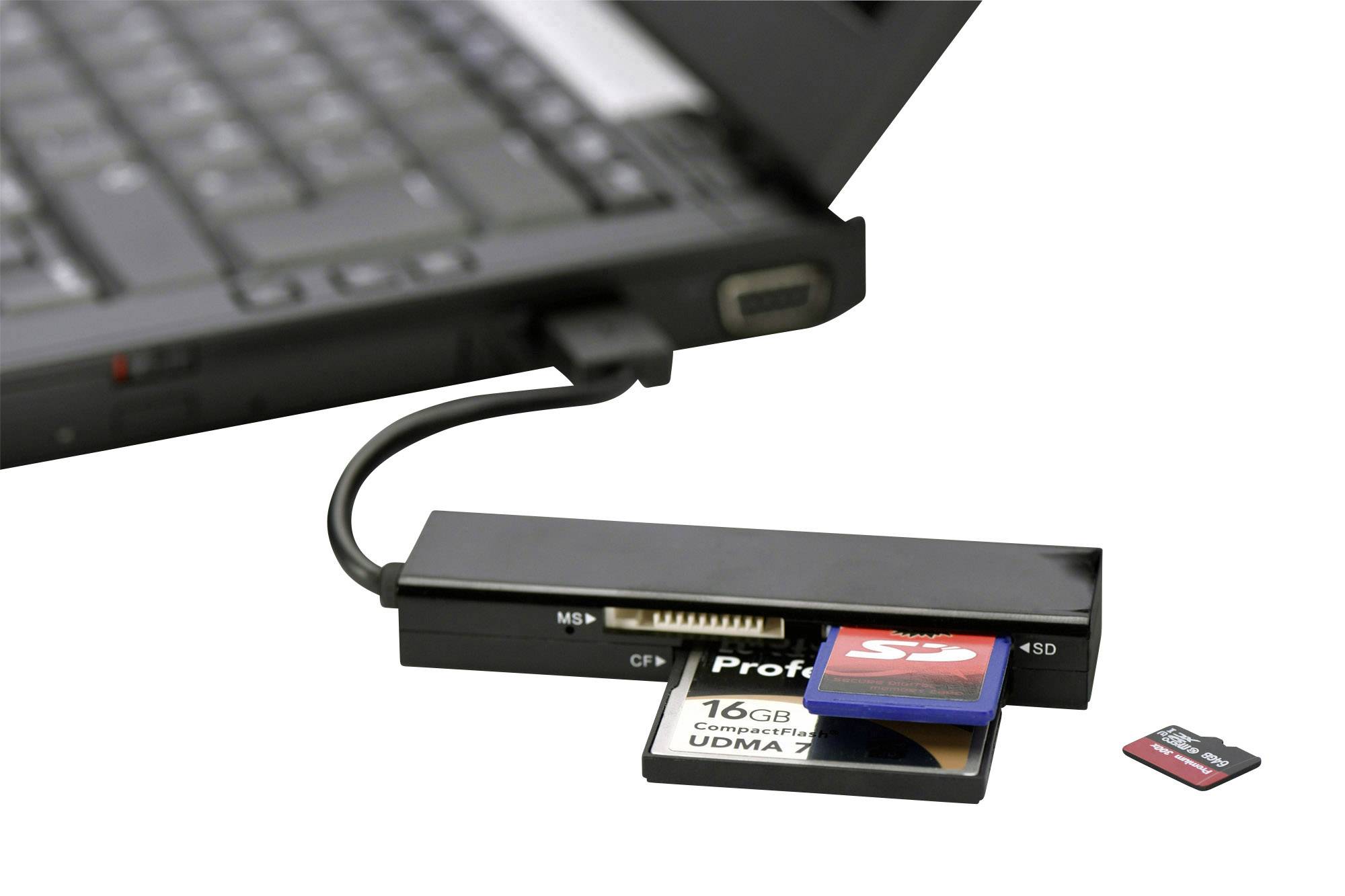 ednet External memory card reader USB 3.0 Black | Conrad.com