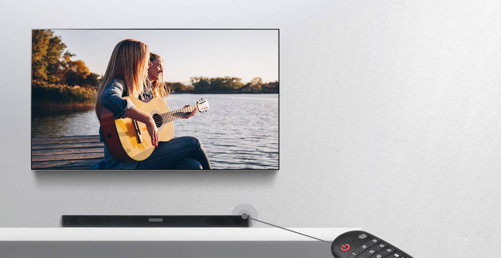 LG Electronics SK5 Soundbar Black High-res audio, incl. cordless subwoofer, USB-3
