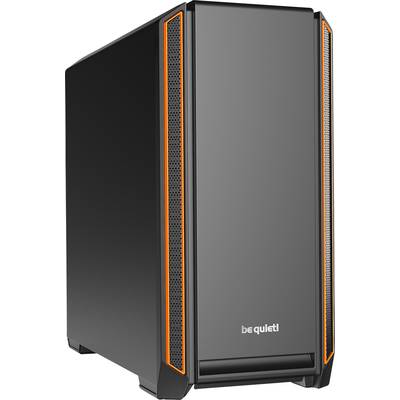 BeQuiet Silent Base 601 Midi tower PC casing Black, Orange 2 built-in fans, Insulated, Dust filter