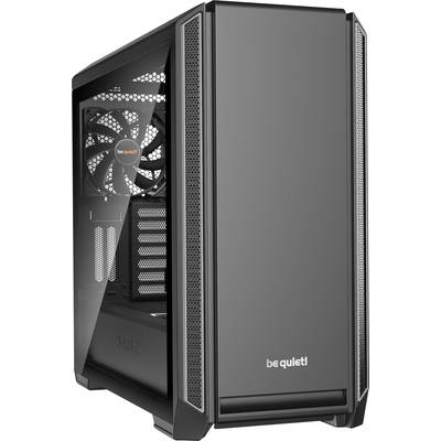 BeQuiet Silent Base 601 Midi tower PC casing Silver, Black 2 built-in fans, Insulated, Dust filter, Window