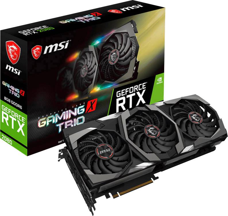 MSI Gaming GPU Nvidia GeForce RTX2080 Gaming X Trio 8 GB GDDR6 RAM PCIe x16 DisplayPort, HDMI™, USB-C™