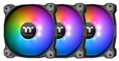 Thermaltake Pure Plus RGB 12 TT Premium Edition 3 Pack PC fan Black, RGB (W x H x D) 120 x 120 x 25 mm incl. LED lightin-2