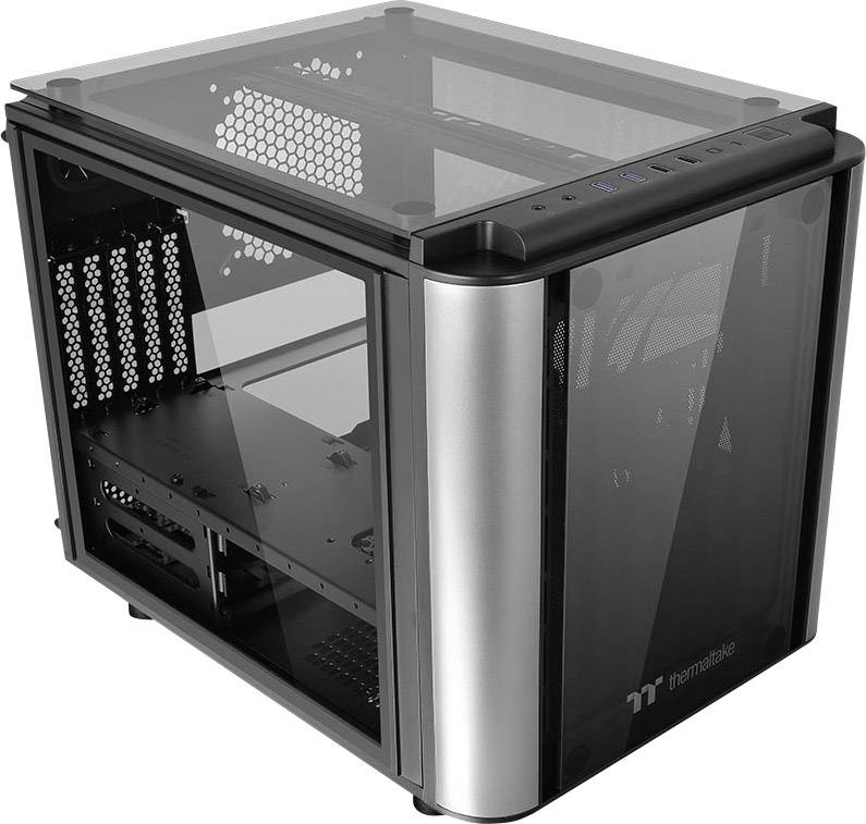 Thermaltake Level 20VT Mini tower PC casing Black Built-in fan, LC compatibility, Window, Dust filter