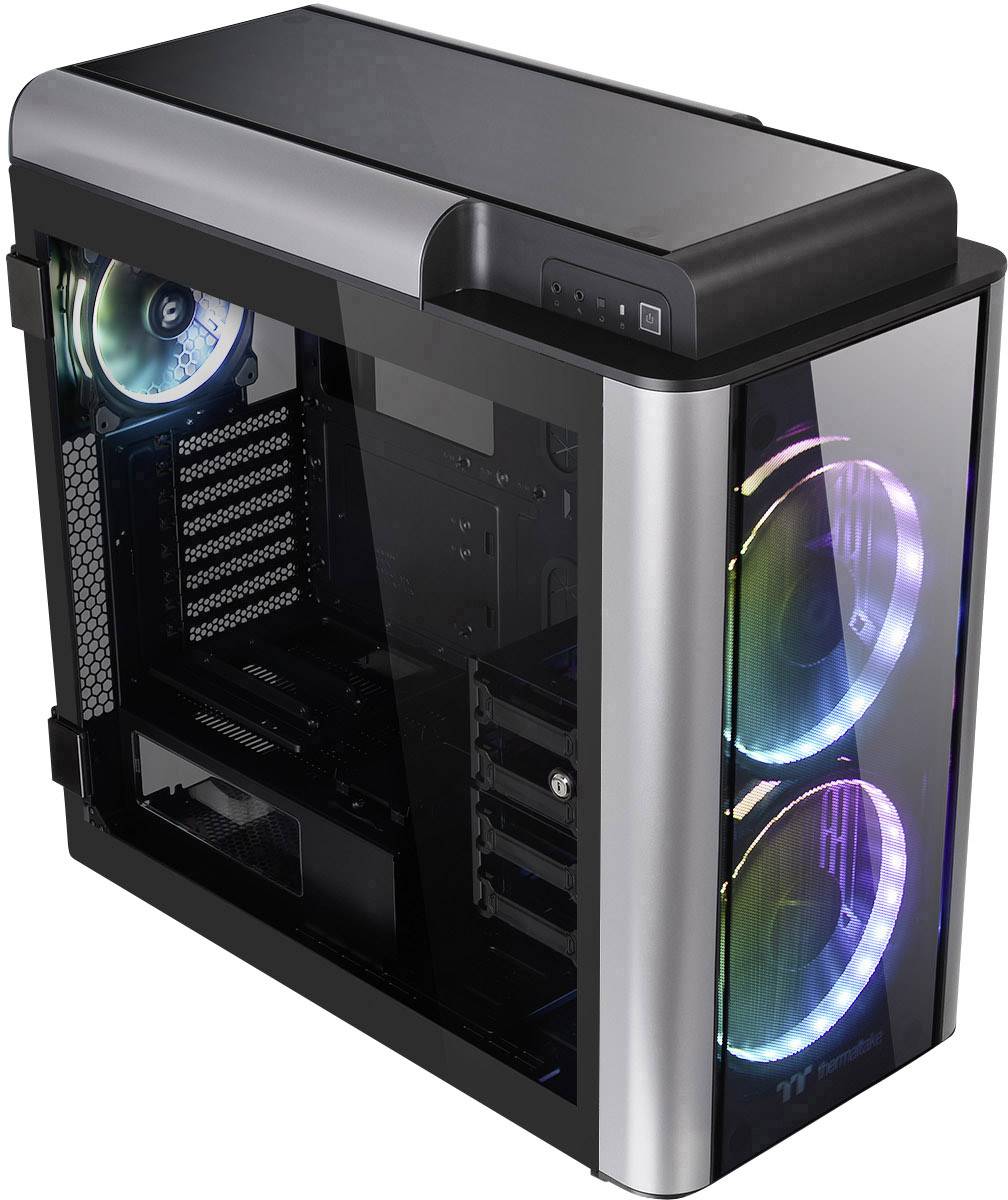 Thermaltake Level 20GT RGB Plus Full tower PC casing Black 3 built-in LED fans, LC compatibility, Window, Dust filter