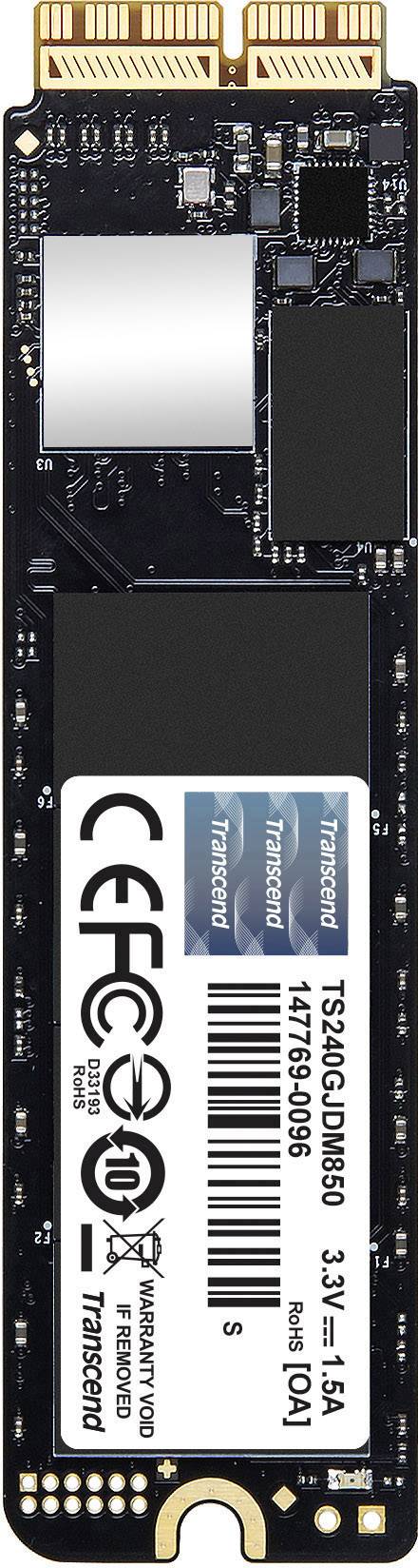 Transcend JetDrive™ 850 Mac 240 GB NVMe/PCIe M.2 internal SSD M.2 NVMe PCIe 3.0 x4 Retail TS240GJDM850