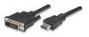 TECHly HDMI / DVI Cable HDMI-A plug 1.00 m Black ICOC-HDMI-D-010 USB cable