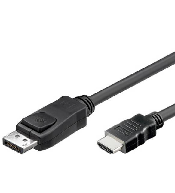 TECHly DisplayPort / HDMI Cable USB-C® plug 1.00 m Black ICOC-DSP-H-010 DisplayPort cable-0