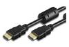 TECHly HDMI Cable RJ45 connector 5.00 m Black ICOC-HDMI-FR-050 incl. ferrite core Patch cable