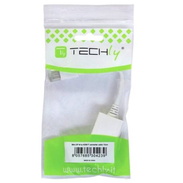 TECHly IADAP-DP-HDMIF2 DisplayPort / HDMI Adapter [1x DisplayPort plug - 1x HDMI socket] Black 15.00 cm-1