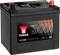 Car battery with the label 'Yuasa YBX3000'. Capacity: 12V, 60Ah, 450A. Used for powering vehicles.