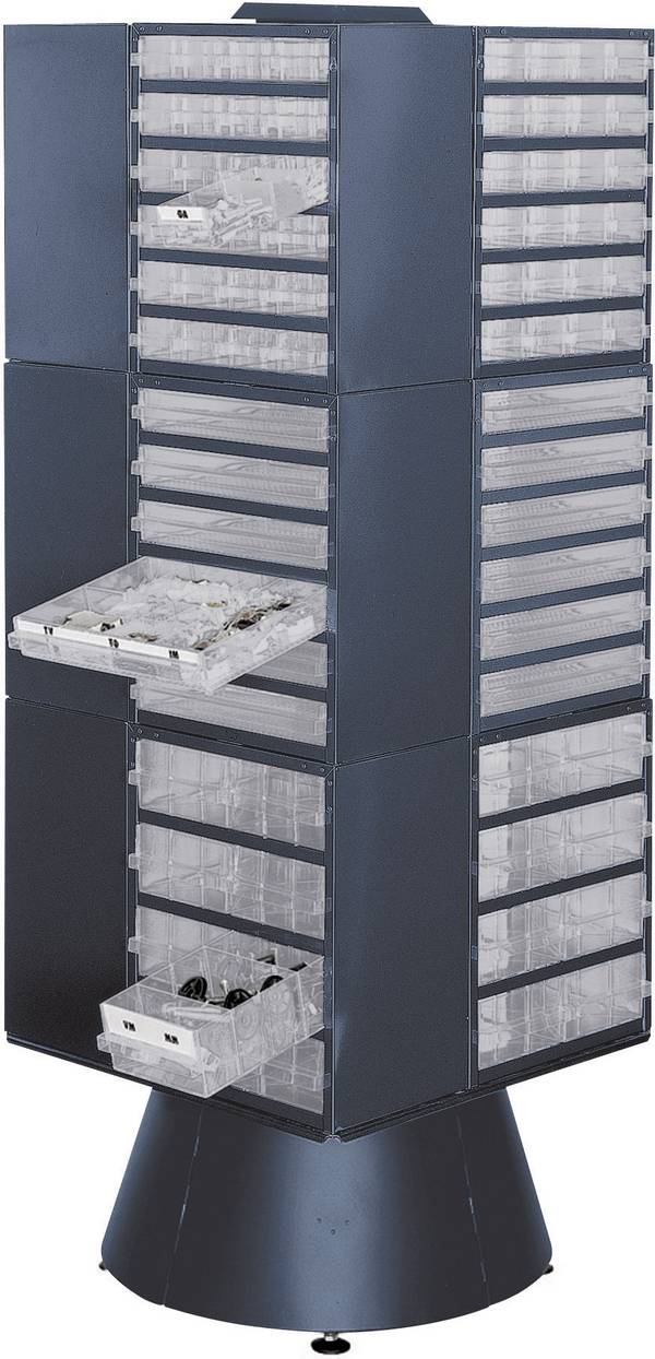 raaco Serie 250 Drawer box tower spinner (L x W x H) 880 x 880 x 1600 mm No. of compartments: 12 Content 1 pc(s)