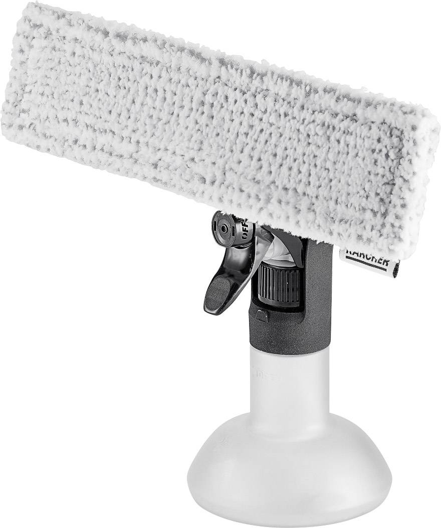 Window vacuum cleaner with grey microfibre attachment.