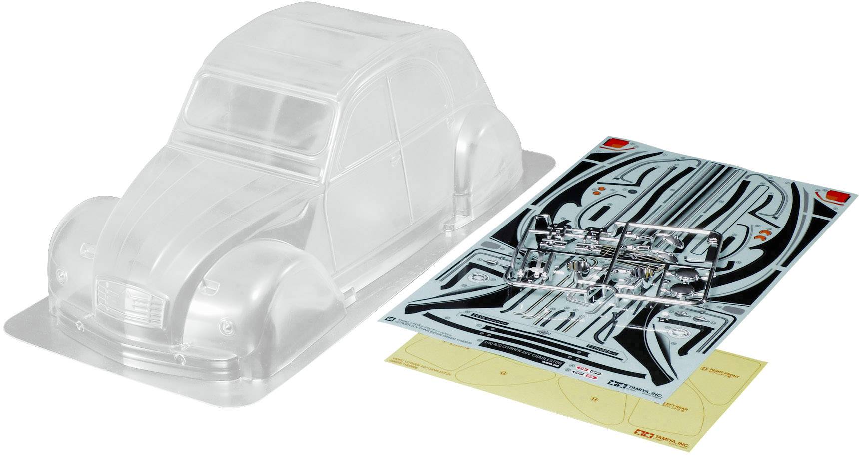 Image of Tamiya 51605 1:10 Car body Citroen 2CV Charleston 185 mm Unpainted, uncut