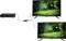 Two identical televisions display an image of a dandelion in a meadow. A video device is connected to the two televisions.