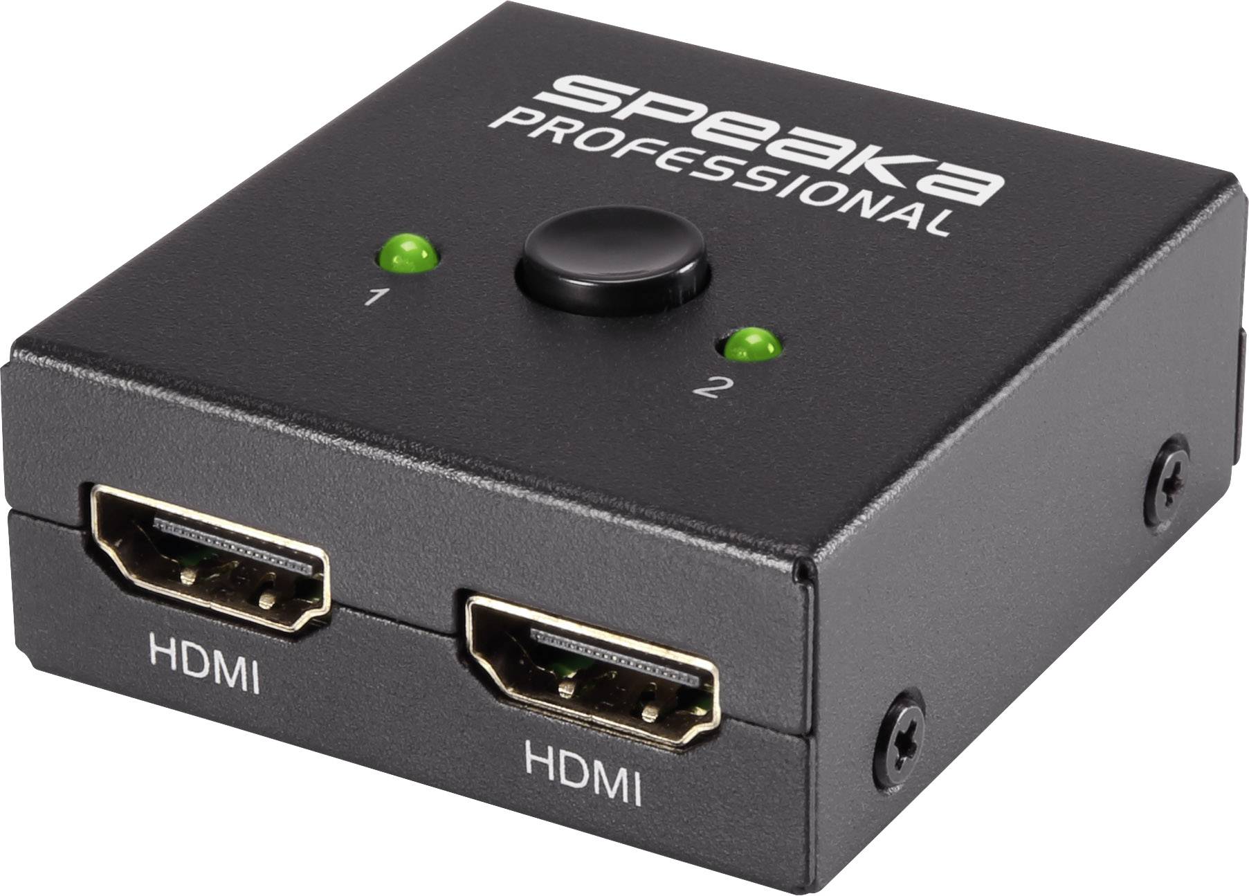 SpeaKa Professional SP-7141056 2 ports HDMI switch UHD 4K @ 60 Hz