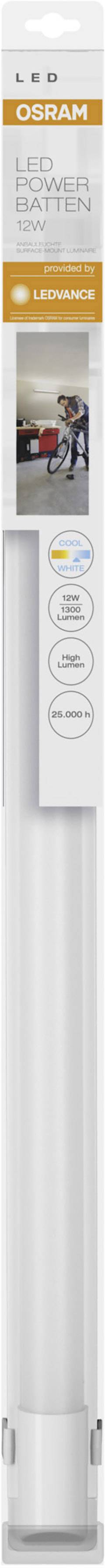 LED lamp, 8 W, neutral white, 800 lm, 120 cm, energy-saving light for workshops, garages, including mounting accessories.