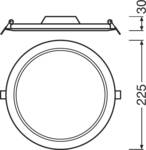 Recessed LED light slim round
