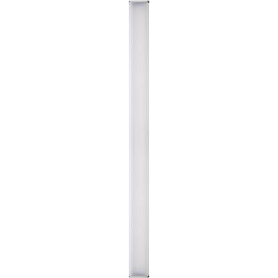 A long, vertical, rectangular metal bar against a white background.