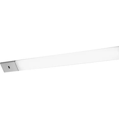 Long rectangular LED light with a silver housing and white illumination surface. Suitable for modern interior lighting.