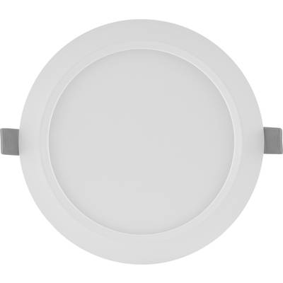 Round, flat ceiling light with a white border and matte surface, suitable for modern interiors.