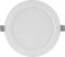 Round, flat ceiling light with a white border and matte surface, suitable for modern interiors.