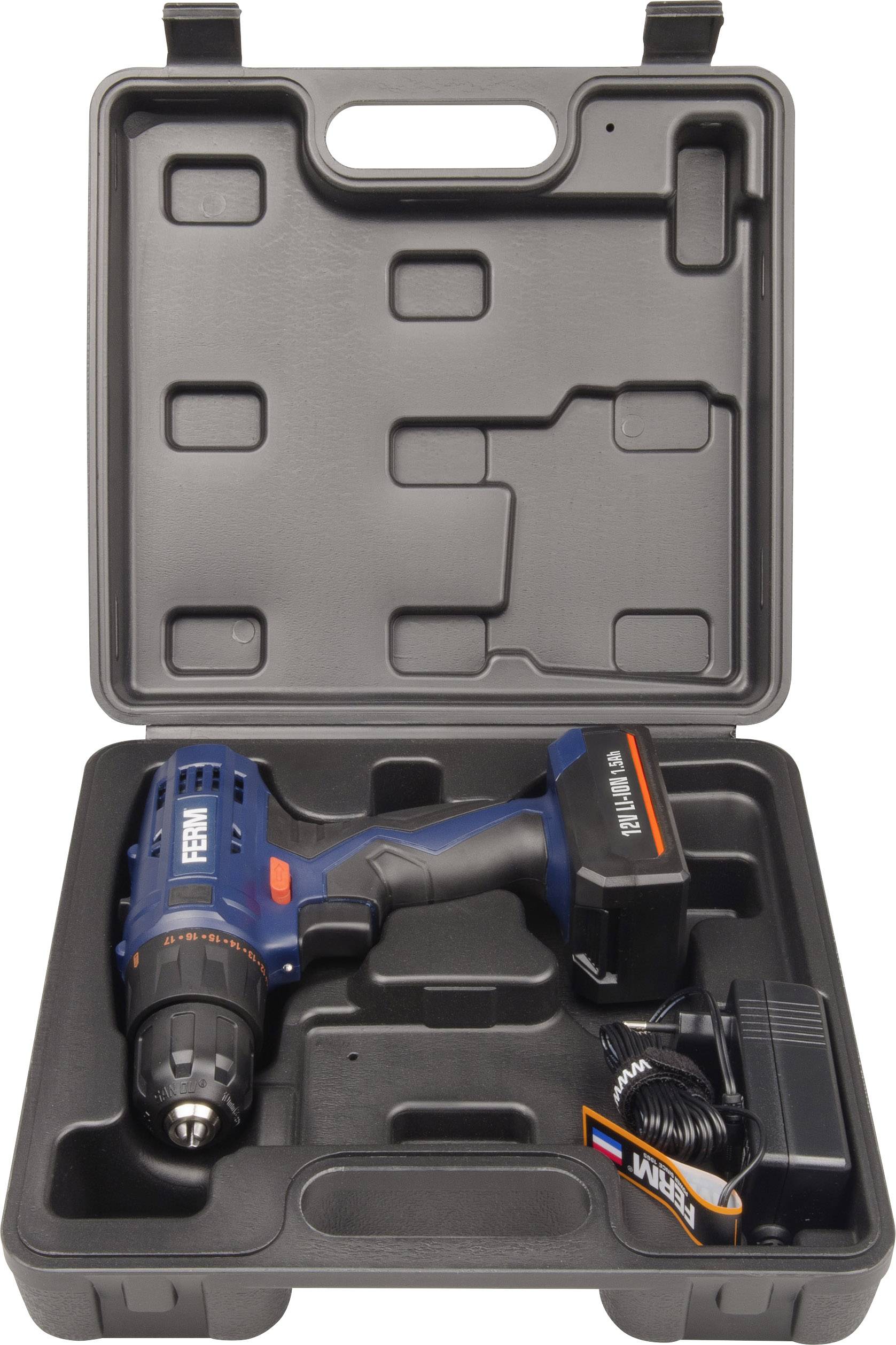 Ferm CDM1119 CDM1119 Cordless drill 12 V 1.5 Ah Li-ion | Conrad.com