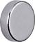 Round, silver magnet with a smooth surface.