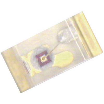 A small, rectangular electronic chip with golden connecting wires in a transparent casing.