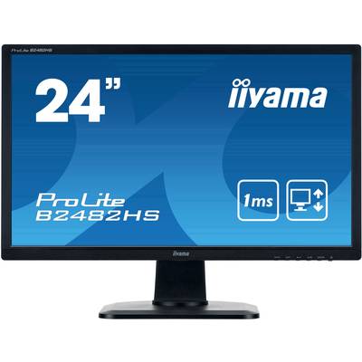 Iiyama ProLite B2482HS LED 61 cm (24 inch) EEC A (A+++ – D) 1920 x 1080 p Full HD 1 ms HDMI™, VGA, DVI, Audio stereo (3.5 mm jack) TN LED