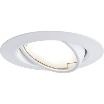 White ceiling light with swivelling, ring-shaped design, distributes soft light evenly. Ideal for modern interiors.