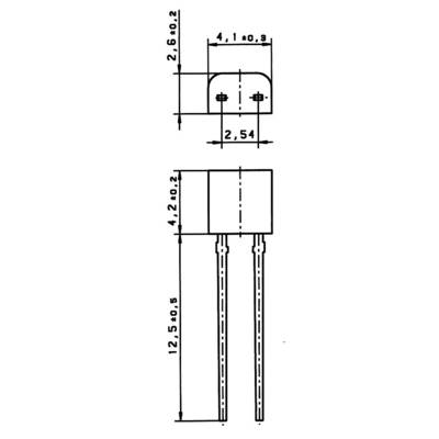Yageo Nexensos 32209220 TO92 PT 1000 KL. B PT1000 Platinum temperature sensor -50 up to +150 °C 1000 Ω 3850 ppm/K TO-92 -1