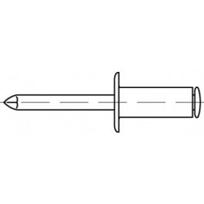 TOOLCRAFT TO-5444376 Blind rivet 4 mm Stainless steel 500 pc(s)-0