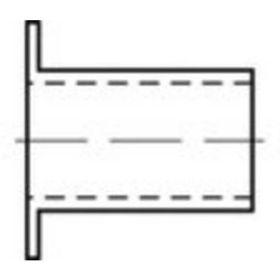 Technical drawing of an angled pipe connection with dashed markings for sections and dimensions at the cross-sectional surface.