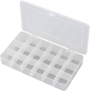 TRU COMPONENTS E-107 Assortment box (L x W x H) 210 x 112 x 30 mm No. of compartments: 18 fixed compartments  Content 1 pc(s)