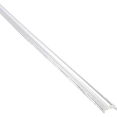 Long, narrow, transparent plastic cover with rounded edges, most likely part of an LED light fitting or light strip.