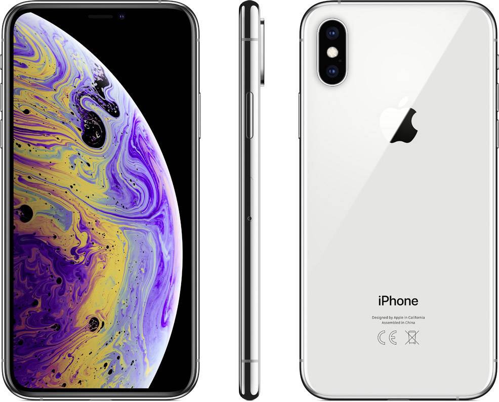 iPhone Xs Silver 64 GB docomo