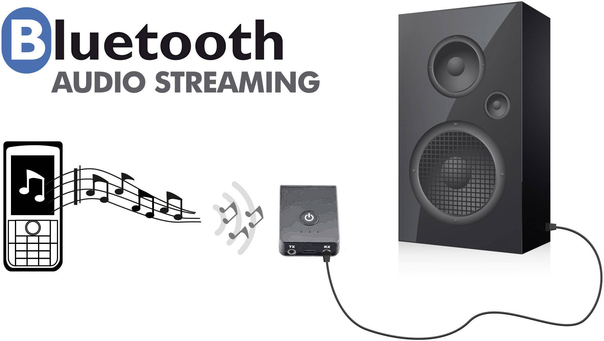Caliber PMR206BT Bluetooth® audio transmitter/receiver Bluetooth: 2.1 2 m built-in battery-4