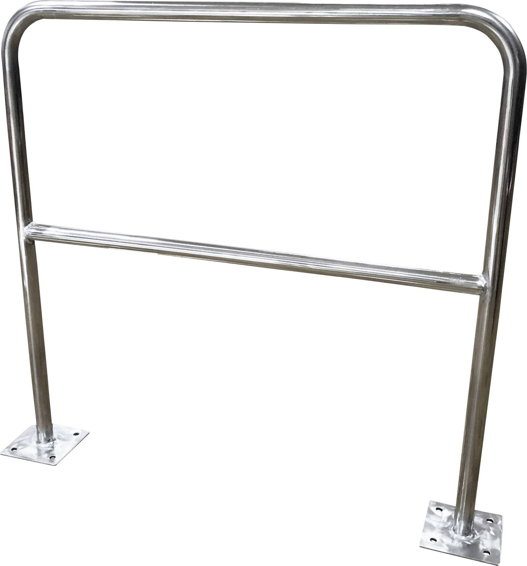 VISO BAR400INOXFIX Safety railing made of steel with base plate (Ø x H ...