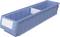 Rectangular, blue plastic container with reinforced walls and rounded corners. Used for storage or transportation purposes.